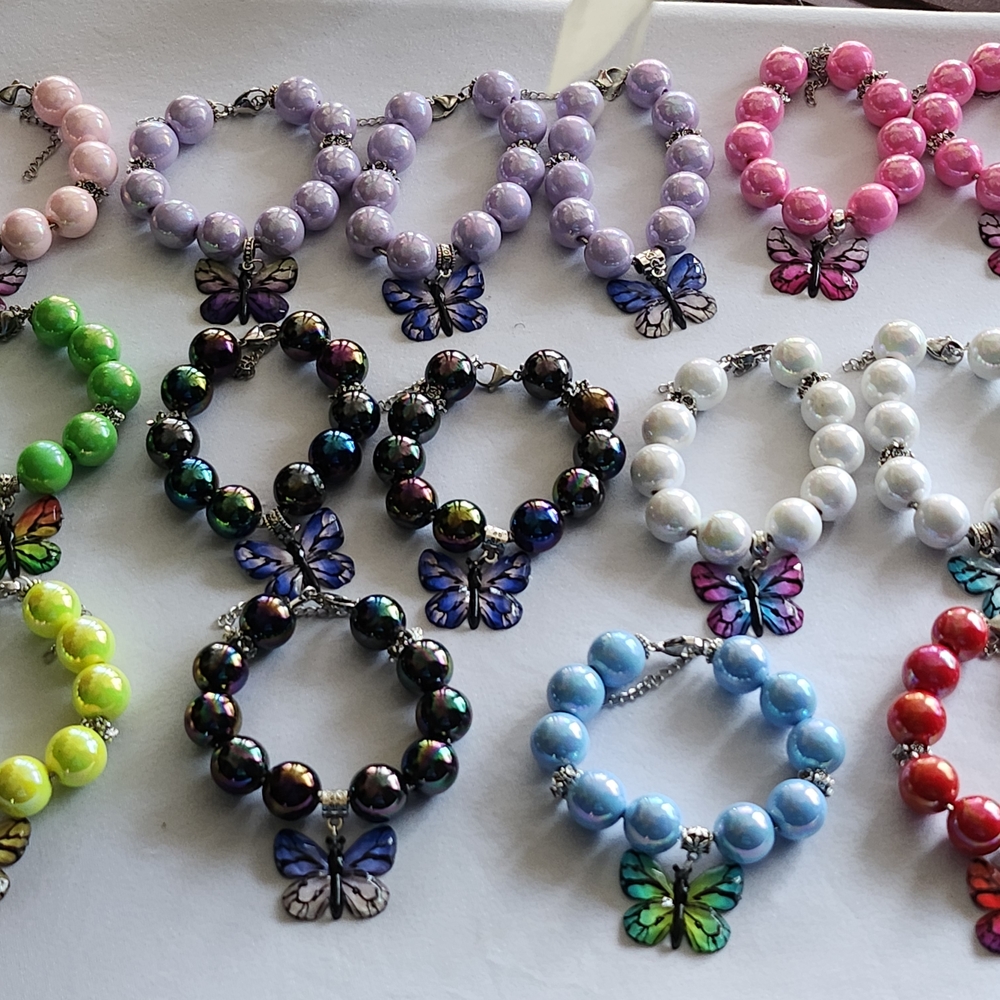 Colorful Butterfly Charm Bracelets ($10) For Each Bracelet . - Picture 6 of 10